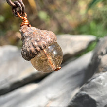 Load image into Gallery viewer, Golden Keyring Acorn Charm
