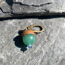 Load image into Gallery viewer, Green Keyring Acorn Charm
