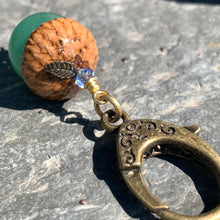 Load image into Gallery viewer, Green Keyring Acorn Charm
