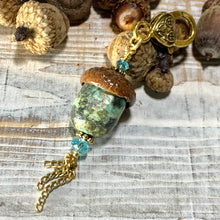 Load image into Gallery viewer, African Turquoise Keyring Acorn Charm
