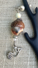 Load image into Gallery viewer, Peace Dove Hairstick w/ Crazy Agate Acorn Gem
