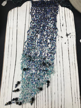 Load image into Gallery viewer, Baroque Pearl Necklace. Blue Waterfall Necklace. Boho Jewelry. Unique Statement Necklace. Handmade. Fringe. Bib. Wedding. CVHWP (Copy) (Copy) (Copy) (Copy)

