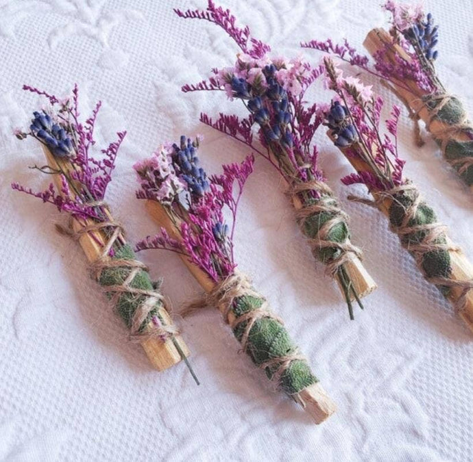 Palo Santo Sage and Lavender Bouquet Incense Smudge Stick