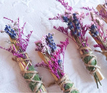 Load image into Gallery viewer, Palo Santo Sage and Lavender Bouquet Incense Smudge Stick
