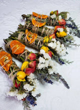 Load image into Gallery viewer, Lavender, Mint, Orange Spring Smudge Stick
