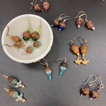 Load image into Gallery viewer, Blue Amazonite Acorn Earrings in Silver - Coral and Vine Co
