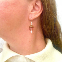 Load image into Gallery viewer, Blue Amazonite Acorn Earrings in Silver - Coral and Vine Co
