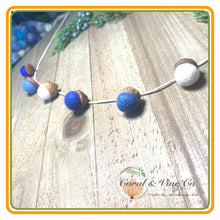 Load image into Gallery viewer, Blue Felt Acorn Garland. - Coral and Vine Co
