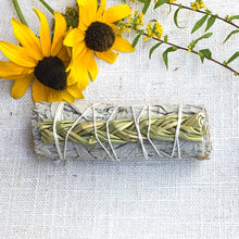Load image into Gallery viewer, Braided Sweetgrass and Sage Smudge Stick - Coral and Vine Co
