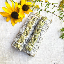 Load image into Gallery viewer, Braided Sweetgrass and Sage Smudge Stick - Coral and Vine Co
