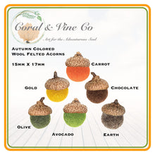 Load image into Gallery viewer, Felt Acorn Garland. Holiday Decorations. Birthday Garland. Rustic Decor. - Coral and Vine Co
