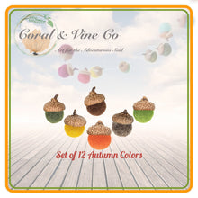 Load image into Gallery viewer, Felt Acorn Garland. Holiday Decorations. Birthday Garland. Rustic Decor. - Coral and Vine Co
