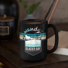 Load image into Gallery viewer, Glacier Bay National Park Mug - Alaska Black Coffee Mug 15oz - Coral and Vine Co
