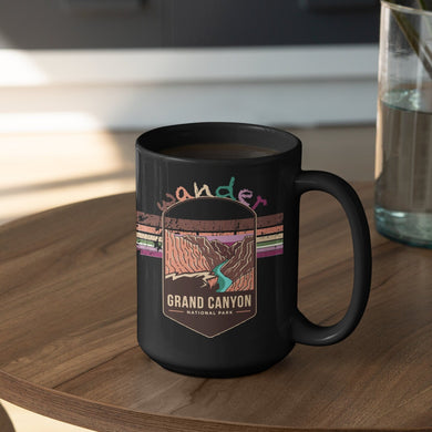 Grand Canyon National Park Mug - Arizona Black Coffee Mug 15oz - Coral and Vine Co