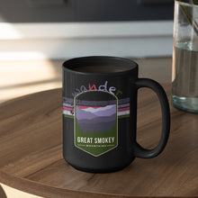 Load image into Gallery viewer, Great Smoky Mountains Dunes National Park Mug - North Carolina/Tennessee Black Coffee Mug 15oz - Coral and Vine Co
