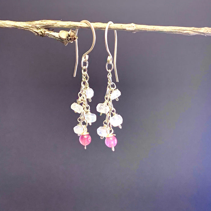 Mystical Lavender Ombre Nugget Earrings