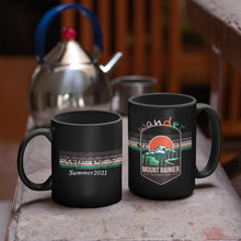 Load image into Gallery viewer, Mount Rainier National Park Mug - Washington Black Coffee Mug 15oz - Coral and Vine Co
