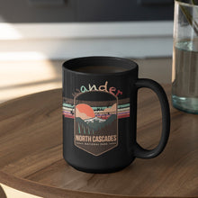 Load image into Gallery viewer, North Cascades National Park Mug - Washington Black Coffee Mug 15oz - Coral and Vine Co
