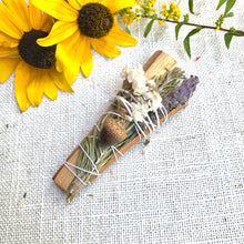 Load image into Gallery viewer, Palo Santo Floral Smudge Stick - Coral and Vine Co
