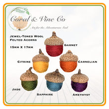 Load image into Gallery viewer, Rainbow Acorns. Wool Felt Celebration Decor. - Coral and Vine Co
