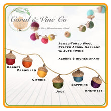 Load image into Gallery viewer, Rainbow Acorns. Wool Felt Celebration Decor. - Coral and Vine Co
