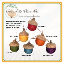 Load image into Gallery viewer, Rainbow Acorns. Wool Felt Celebration Decor. - Coral and Vine Co
