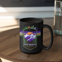 Load image into Gallery viewer, Rocky Mountain National Park Mug - Colorado Black Coffee Mug 15oz - Coral and Vine Co
