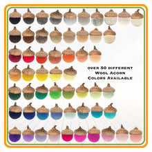 Load image into Gallery viewer, Wall Garland Blue &amp; White Felted Wool Acorns - Coral and Vine Co
