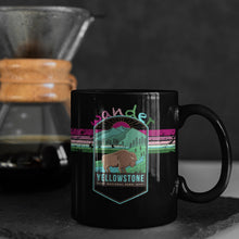 Load image into Gallery viewer, Yellowstone National Park Mug - Wyoming Black Coffee Mug 15oz, Idaho Coffee Mug, Montana Ceramic Mug - Coral and Vine Co

