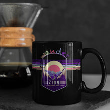 Load image into Gallery viewer, Zion National Park Mug - Utah Black Coffee Mug 15oz - Coral and Vine Co
